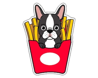 French Fries Vinyl Sticker, Cute Sticker, Tumbler Sticker, Laptop Sticker, Car Sticker