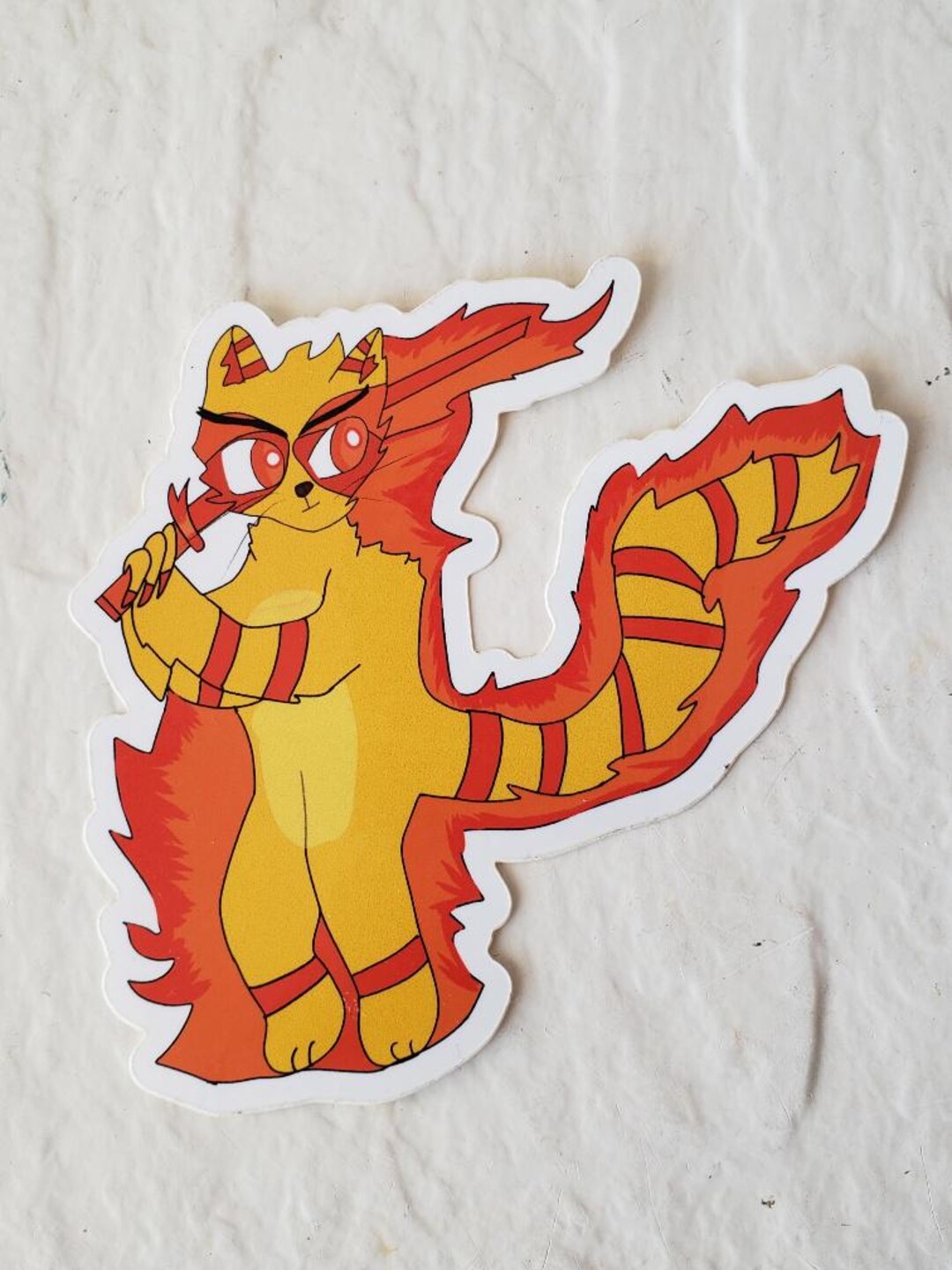 Raccoon Rengoku Demon Slayer Sticker - Etsy