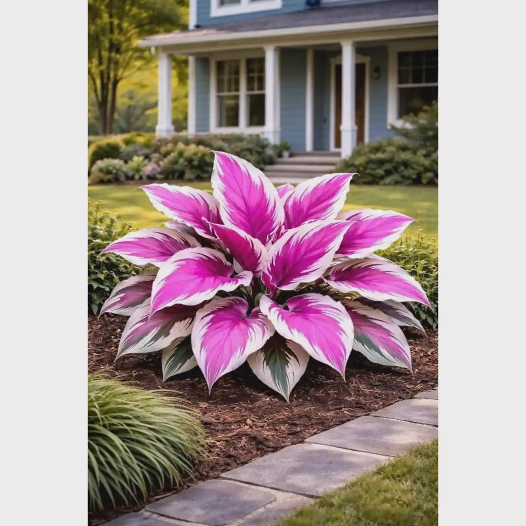 Pretty In Pink Hosta 200+ Pink White Hosta Seeds – Shade Perennial for Garden, Bonsai ...