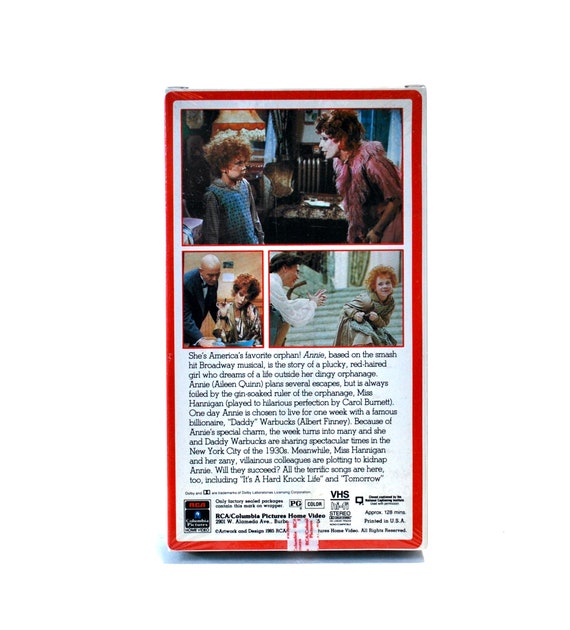 Factory Sealed Annie VHS RCA Columbia Pictures - Etsy 日本