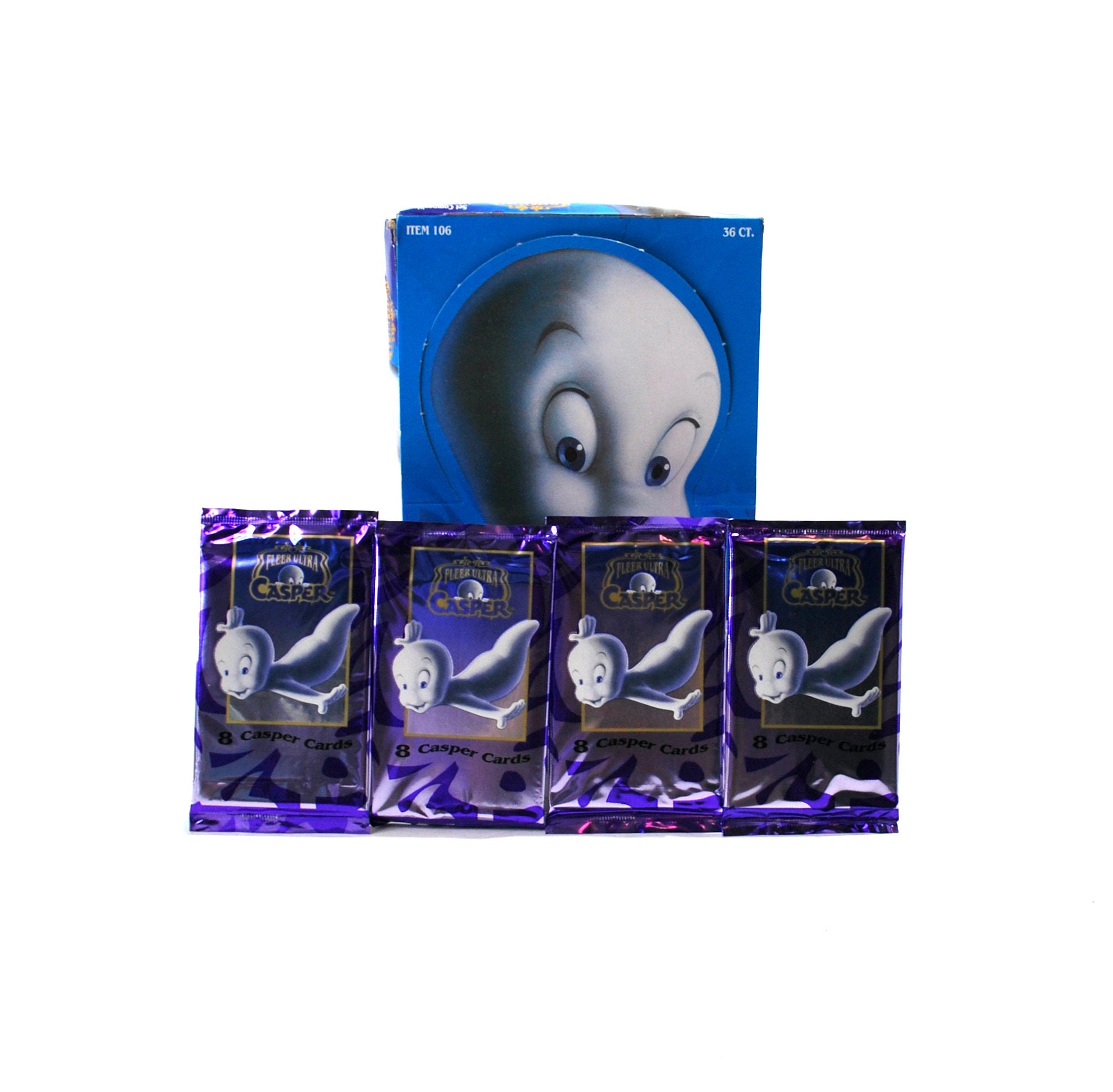4 Packs Casper the Friendly Ghost Trading Cards Fleer Ultra 1995