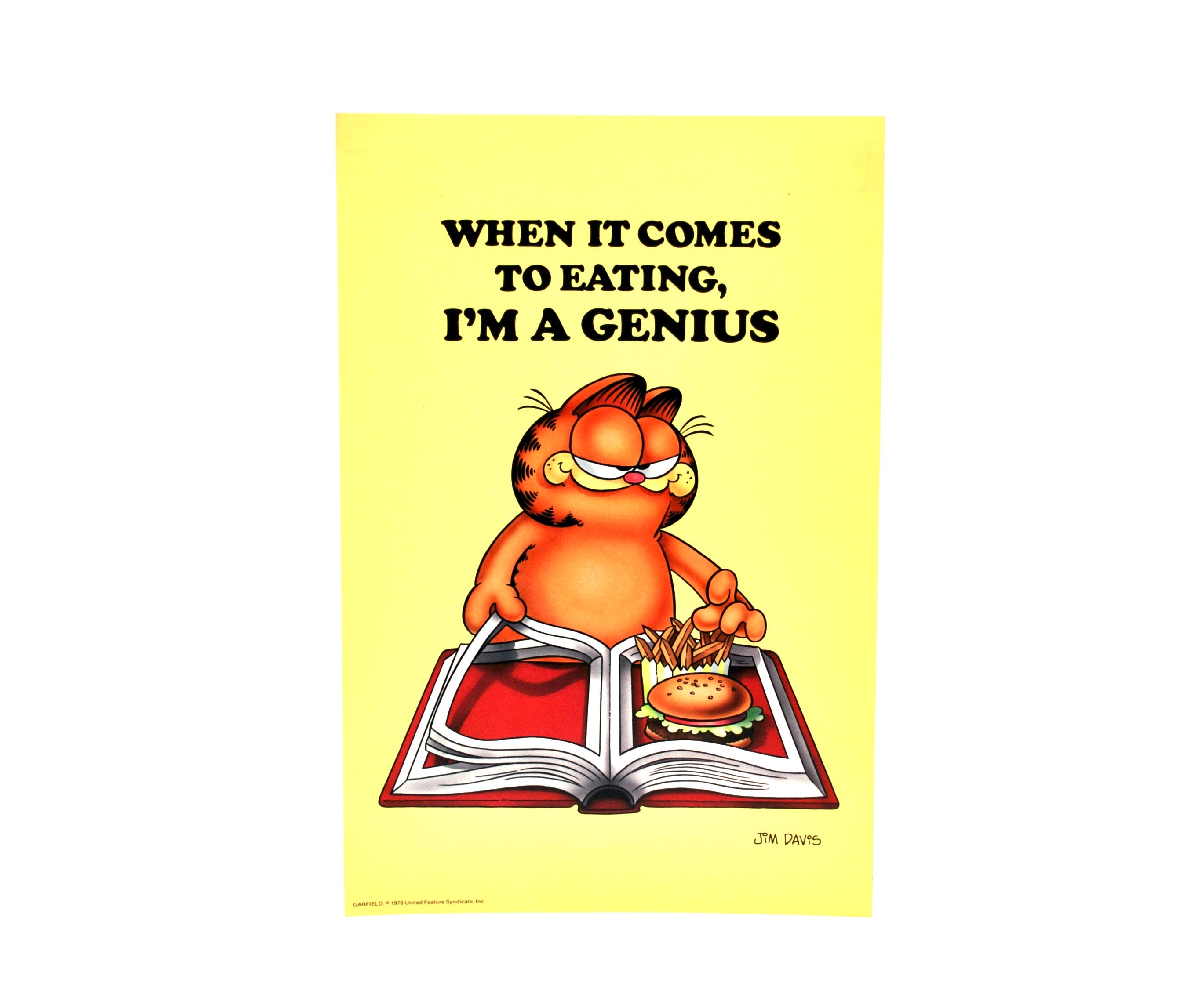 Garfield Poster I'm a Genius Old Stock Measures 13.5 X 9 - Etsy Garfield Poster I'm a Genius Old Stock Measures 13.5 X 9 - Etsy