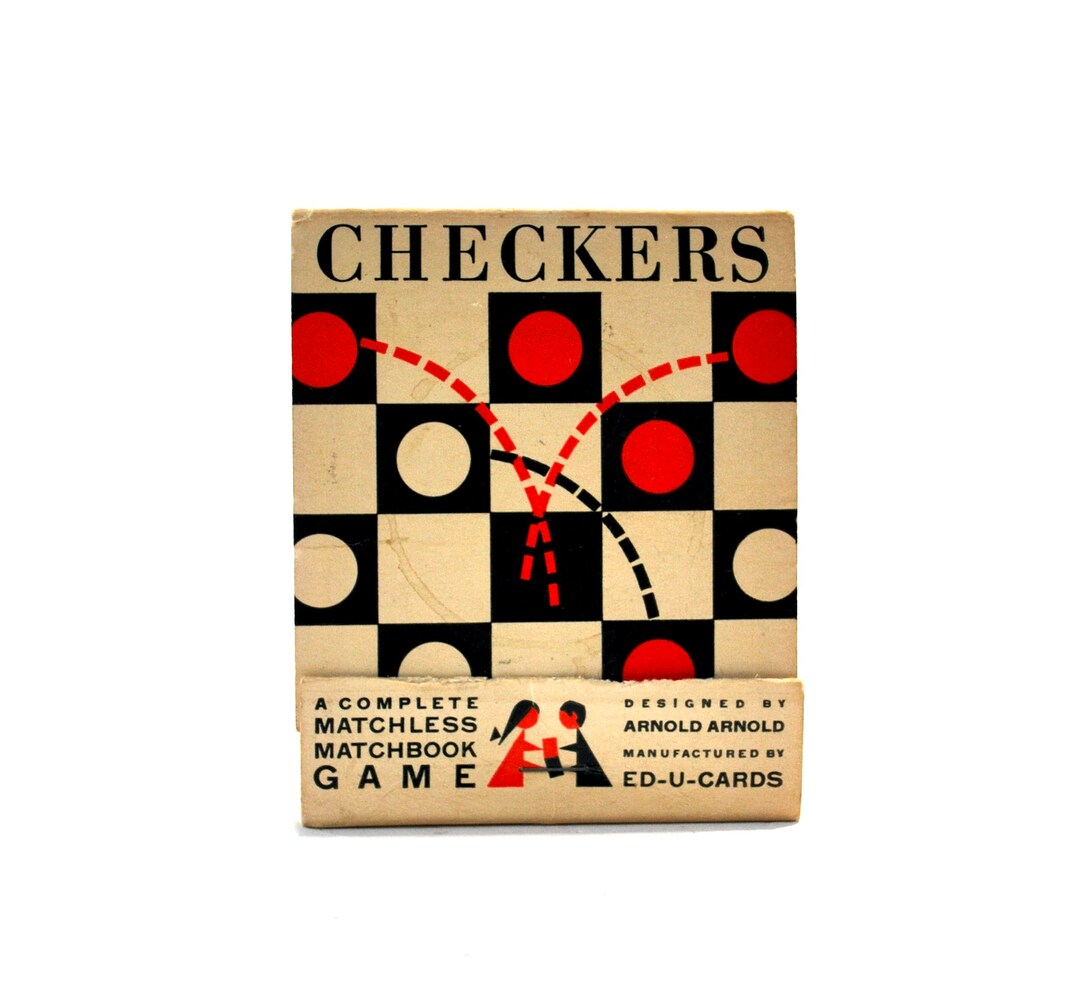 Ed U Cards Checkers Matchbook Game Unused - Etsy