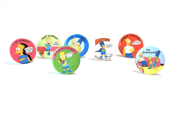 Simpsons Button Collection Set of 7 New Old Stock… - image 10