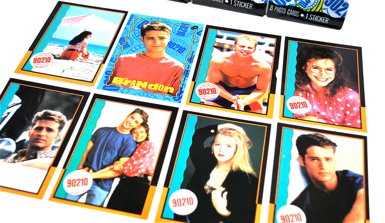 4 Packs of Beverly Hills 90210 Trading Cards & Stickers by Topps