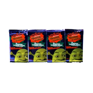 4 pacotes de cartas colecionáveis Shrek The Third da Inkworks Princess Fiona, Donkey e mais