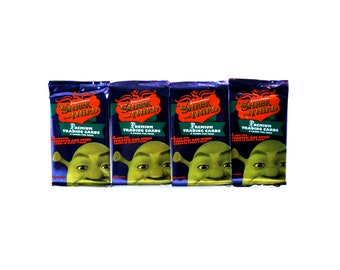 4 Packs Shrek The Third Trading Cards from Inkworks Princess Fiona, Donkey, & More