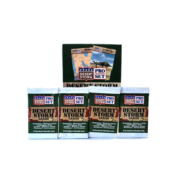 6 packs of Desert Storm Trading Cards by Pro Set 1991