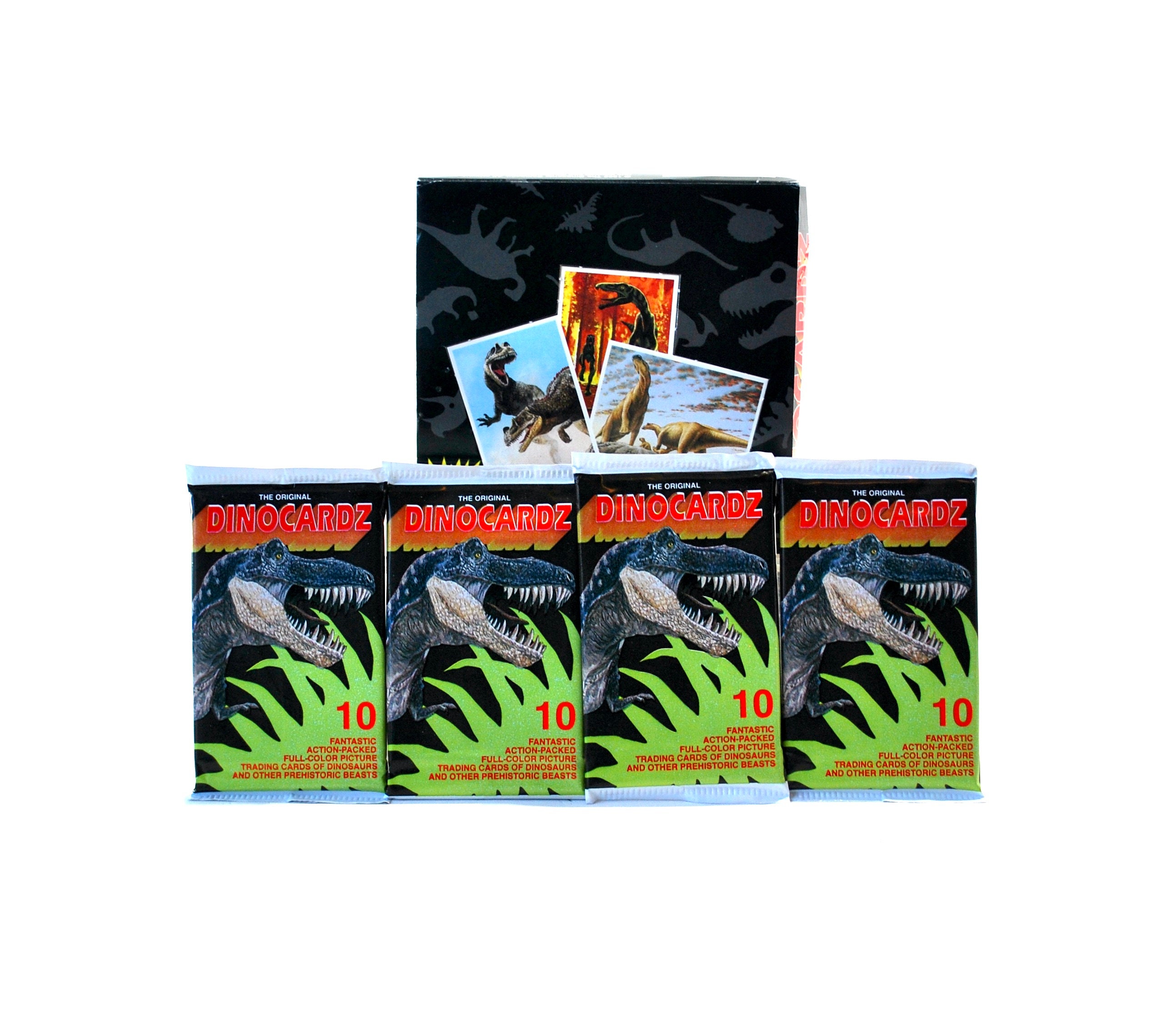 4 Packs Dino Cardz Trading Cards Approved by the Dinosaur Society