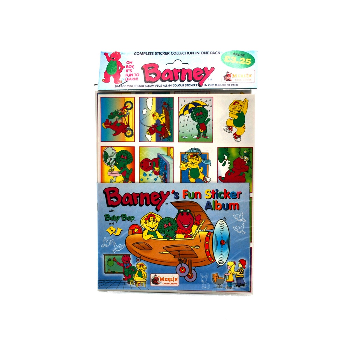 Barney's Fun Sticker Album Includes 64 Stickers & Mini Sticker Album ...
