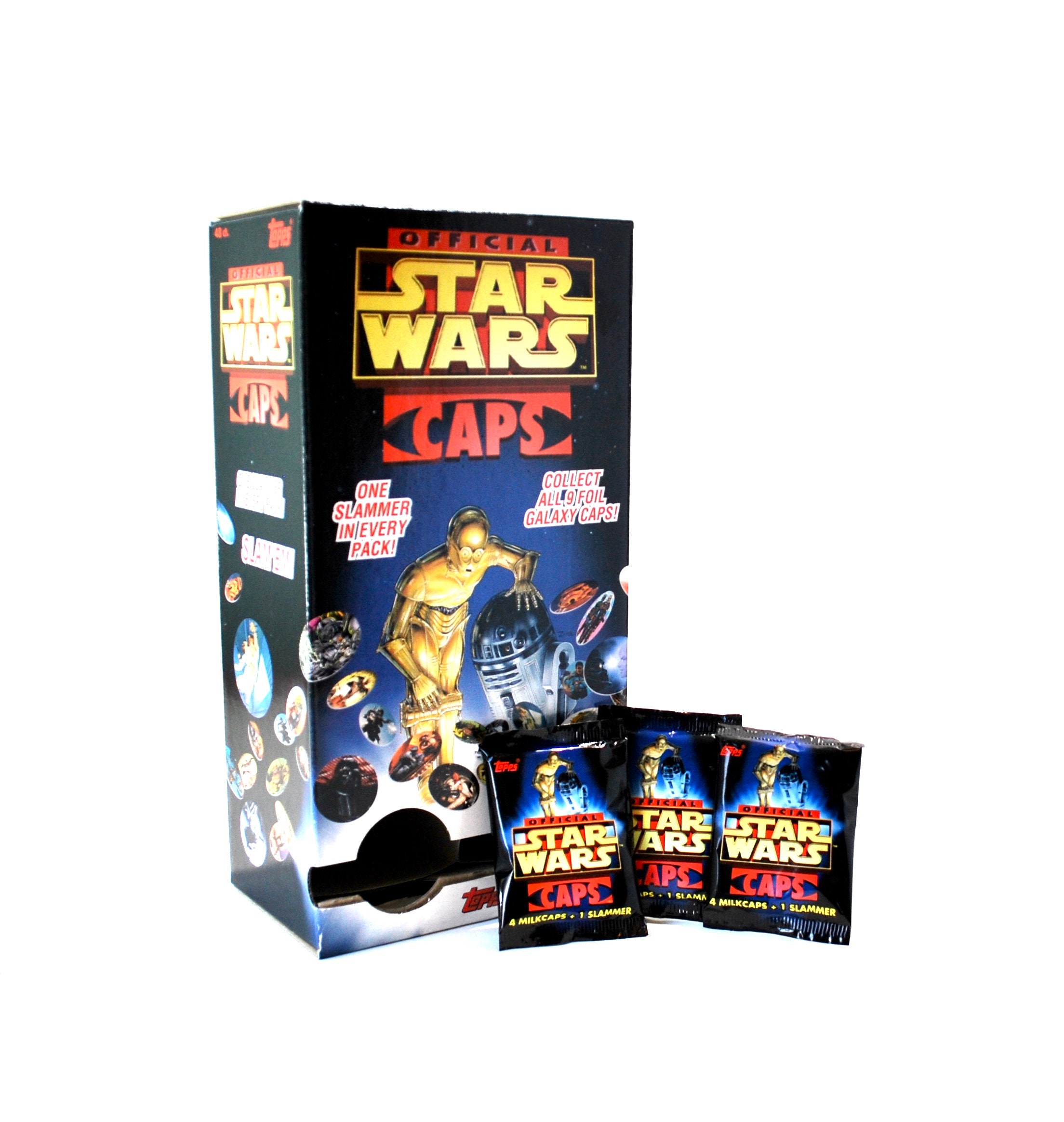 3 Star Wars Cap Packs & Vending Box Official Topps Release 1995 - Etsy