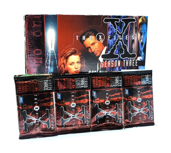 4 Packs X Files Trading Card Packs Season 3 by Topps 1996 Scully