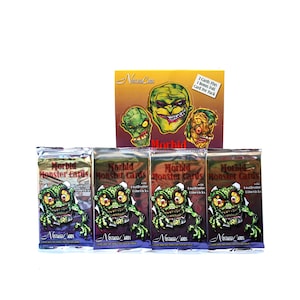 4 Packungen Morbide Monster Karten Mit Loathsome Limericks von Nostalgia Cards 1999 DP