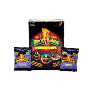 2 confezioni di Mighty Morphin Power Rangers Power Caps di Collect A Card Series 1