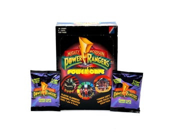 2 packs of Mighty Morphin Power Rangers Power Caps by Collect A Card Series 1