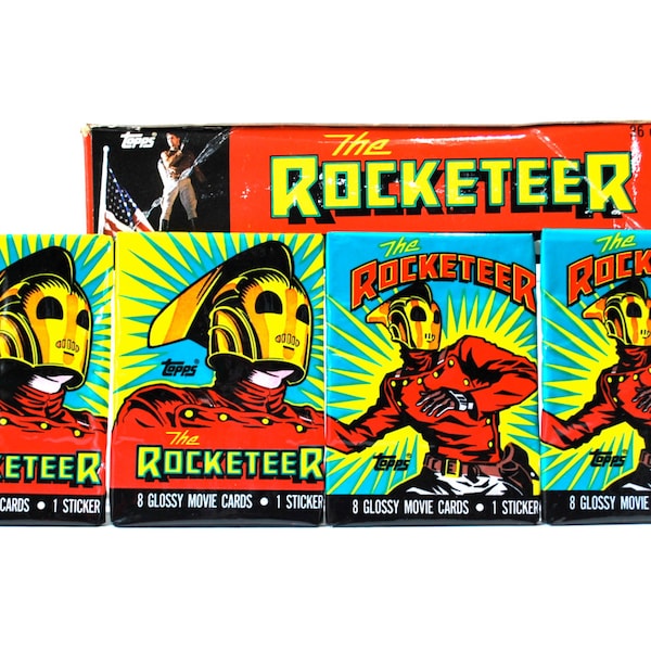 Lot de 4 cartes à collectionner Rocketeer par Topps Disney Steampunk