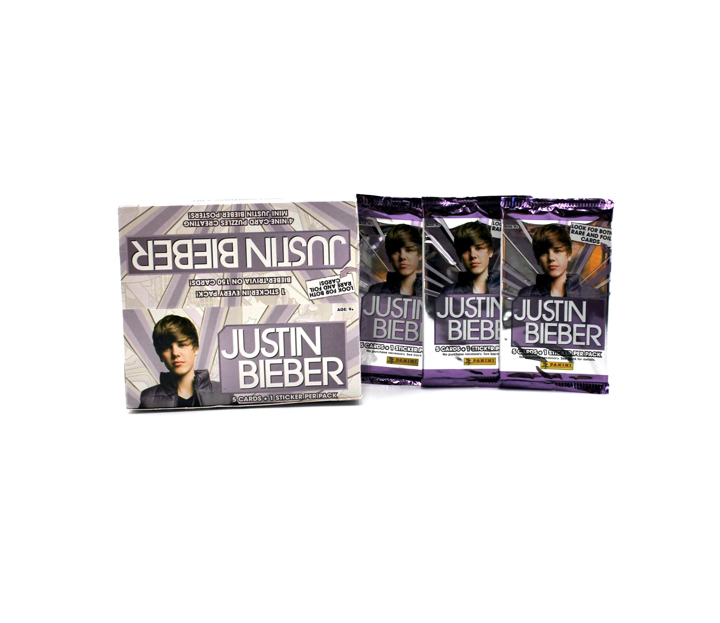 3 Packs Justin Bieber Trading Cards by Panini Look for Drake