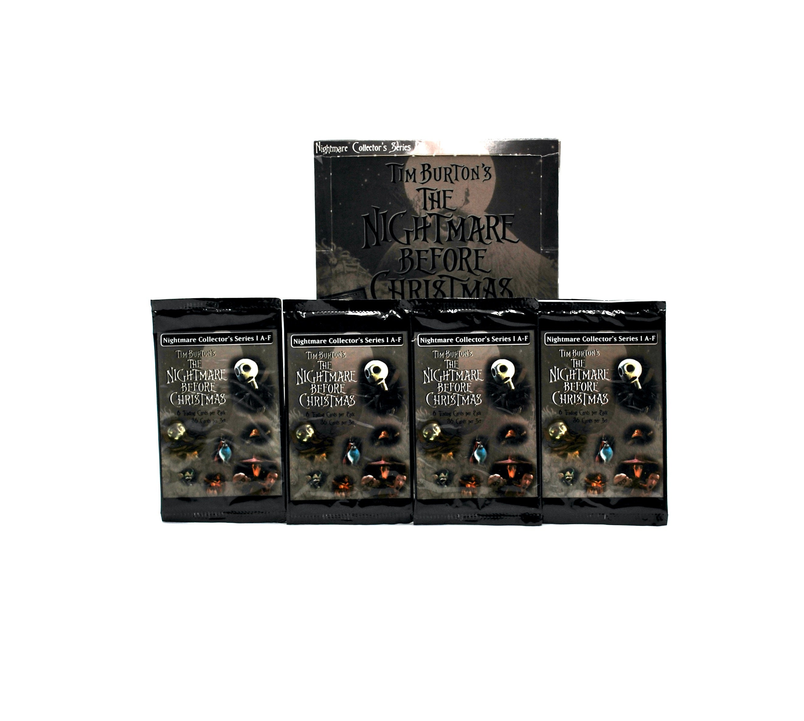 4 Packs of the Nightmare Before Christmas Collector Cards NECA Tim