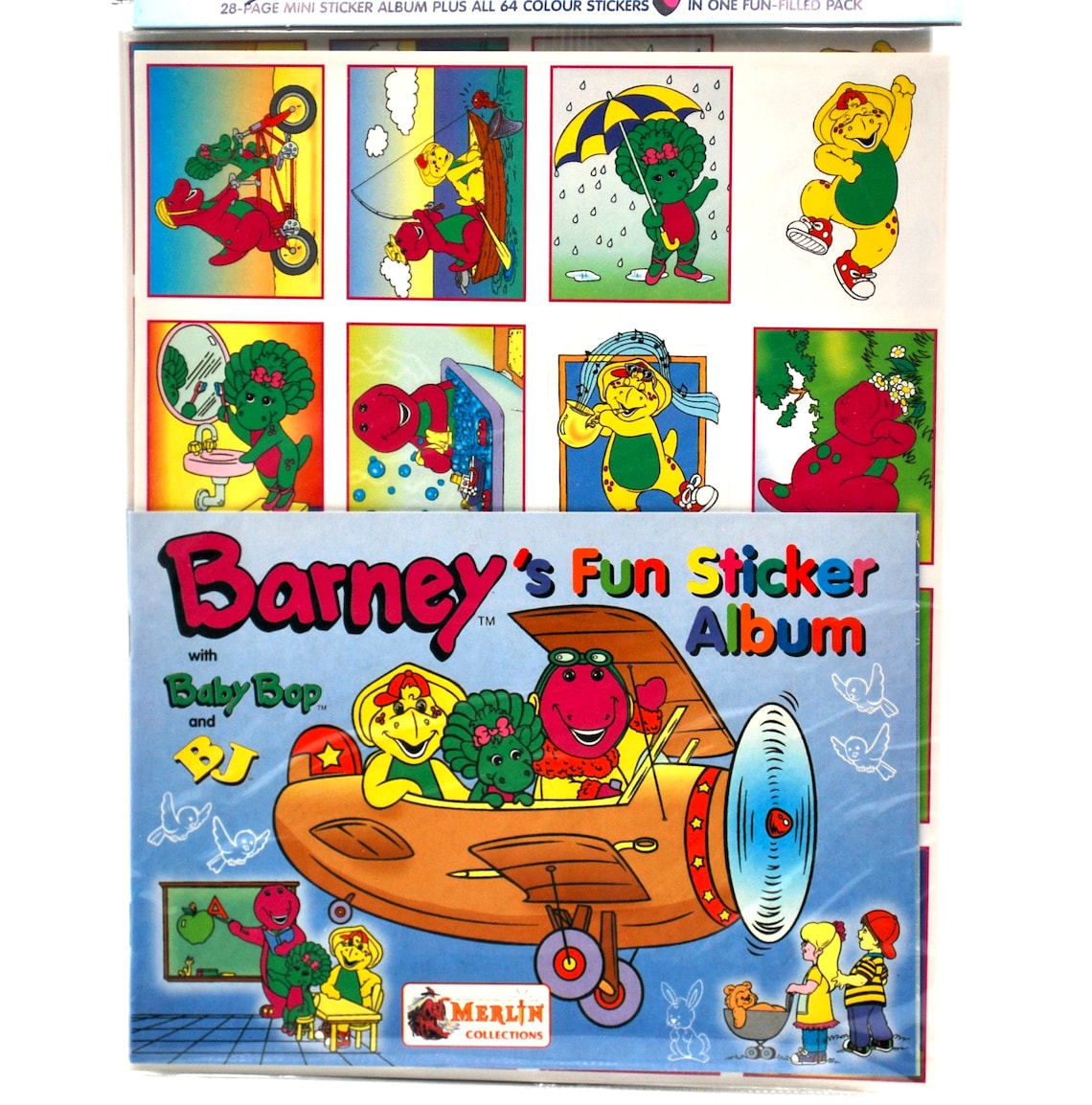 Barney's Fun Sticker Album Includes 64 Stickers & Mini Sticker Album ...
