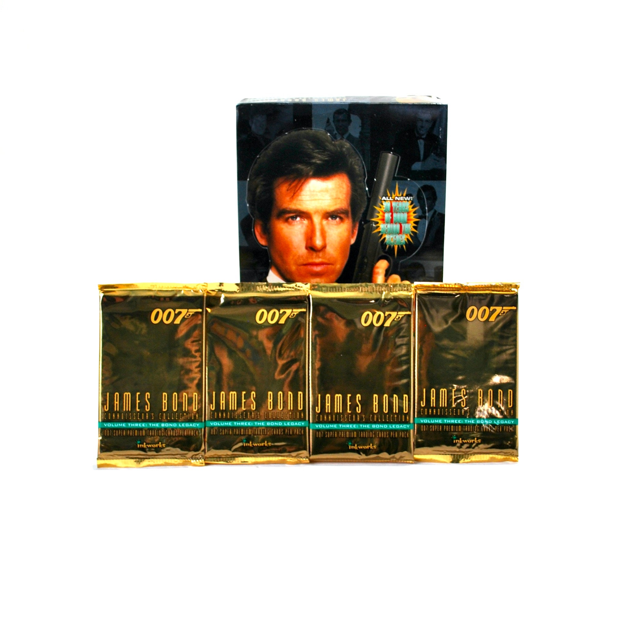 4 Packs of James Bond Trading Cards Connoisseur's Collection