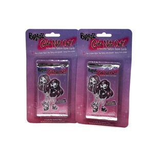 2 paquetes de cartas del juego de moda Bratz Girls Nite Out! Upper Deck