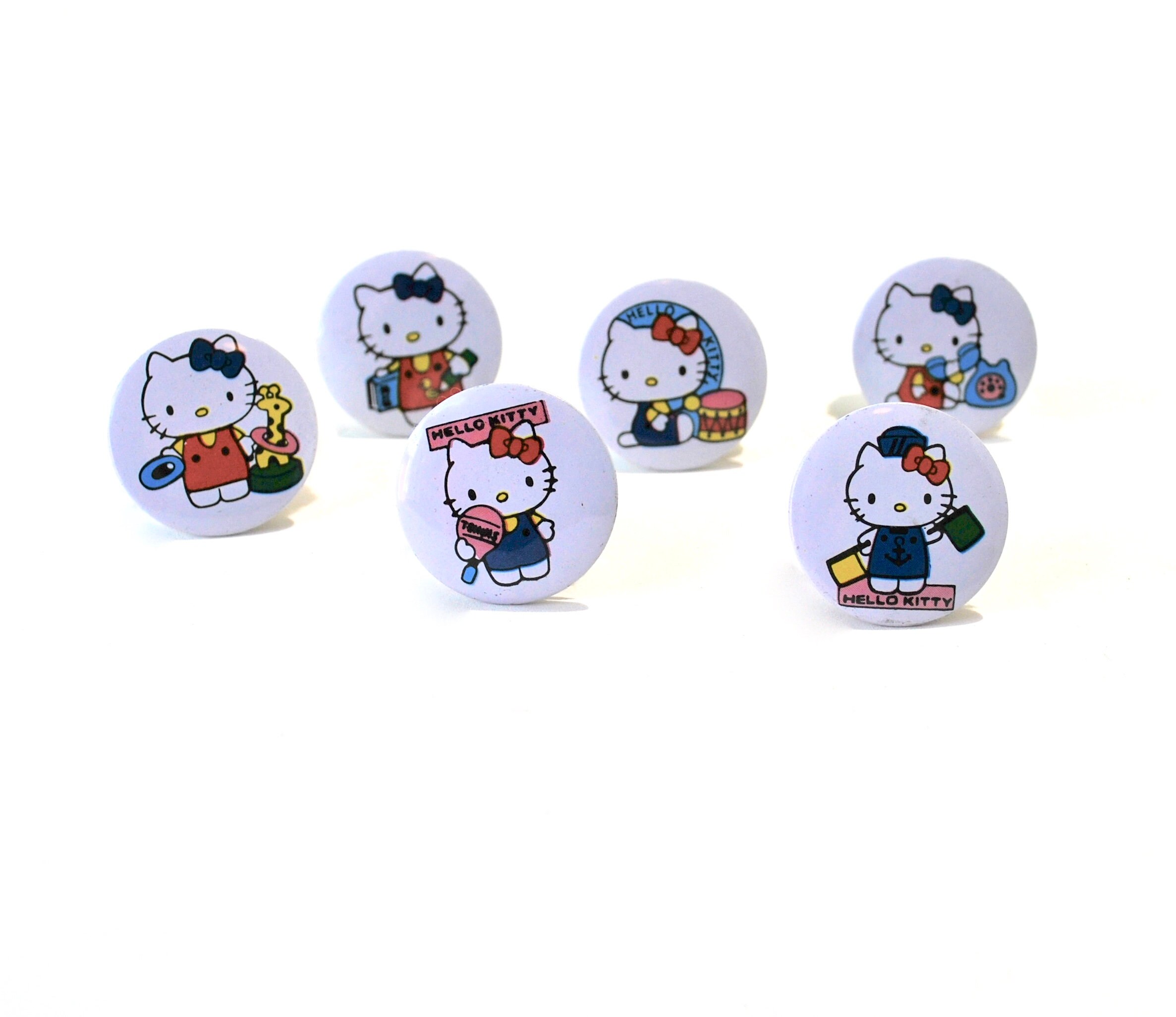 Vintage Hello Kitty Button Collection Set of 6 Old Stock - Etsy