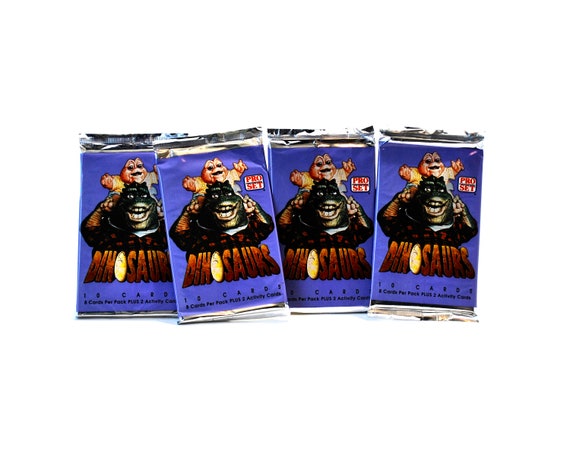 4 Packs Dinosaurs TV Show Trading Cards by Pro Set Not the Mama - Etsy