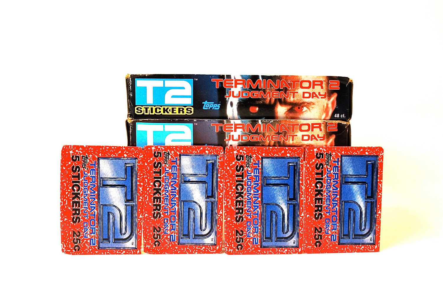 Topps のターミネーター T2 ステッカー 4 パック アーノルド