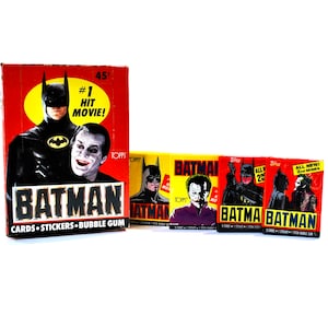 4 pakken Batman Trading Cards Series 1 en Series 2 Topps 1989