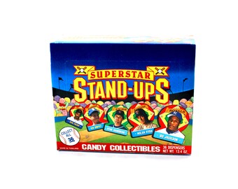 4 Topps Superstar Stand up Candy Containers 1991 Bo Jackson, Ken