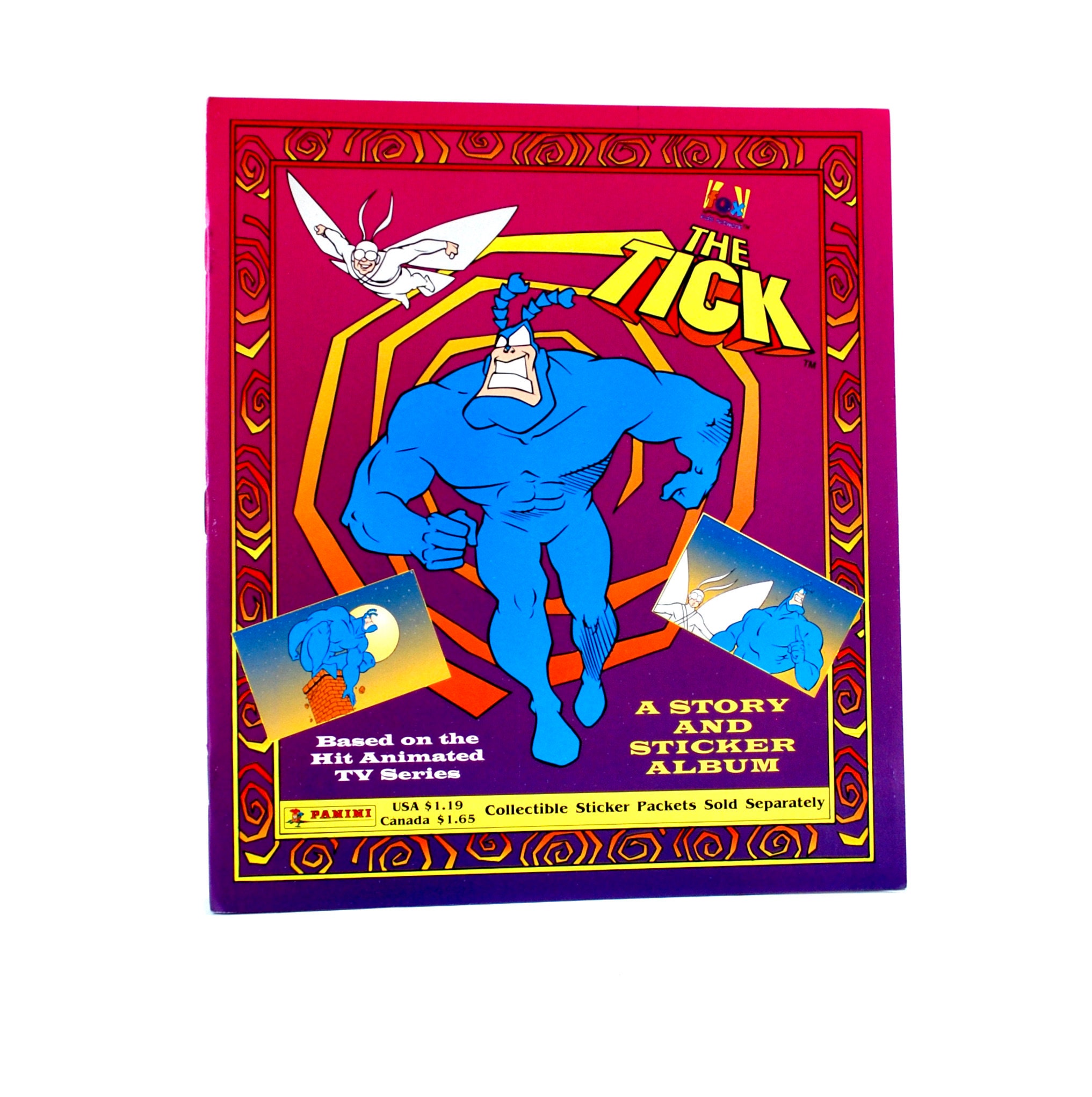 The Tick Sticker Album & 10 Sticker Packs Panini 1995 Old Stock