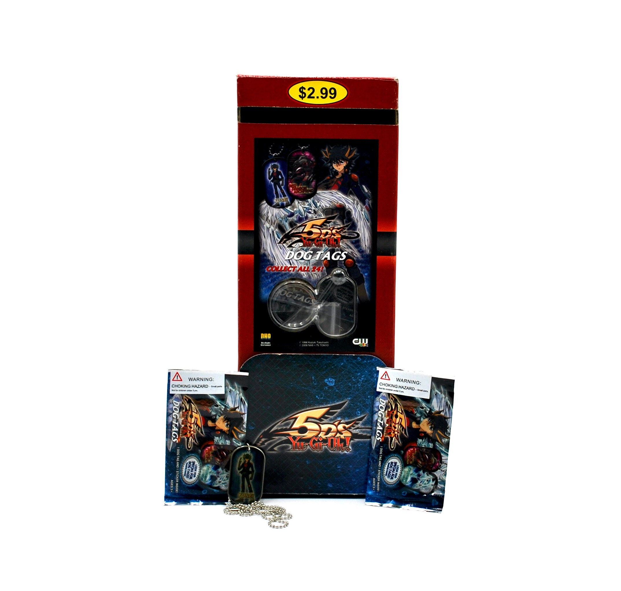 2 Packs Yu-gi-oh! 5 D'S Dog Tags & Stickers Look for Special