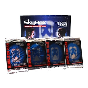 4 pakken Demolition Man Trading Cards van Skybox 1993 Sylvester Stallone
