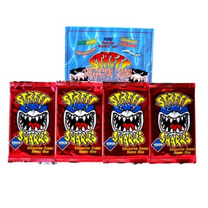 4 Packungen Strassenhai-Sammelkarten von Collector's Edge 1995