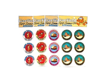 Garfield Super Summer 84 Sticker Collection Old Stock 4 Packs