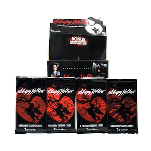4 paquetes de tarjetas coleccionables de Sleepy Hollow de Inkworks 1990 Johnny Depp y Christina Ricci