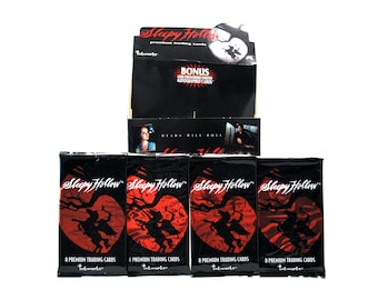 4 pakken Sleepy Hollow-ruilkaarten van Inkworks 1990 Johnny Depp & Christina Ricci
