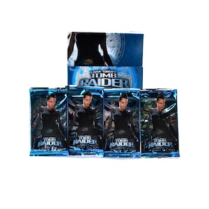 4 pacotes de Lara Croft Tomb Raider Trading Cards da Inkworks Playstation Video Games