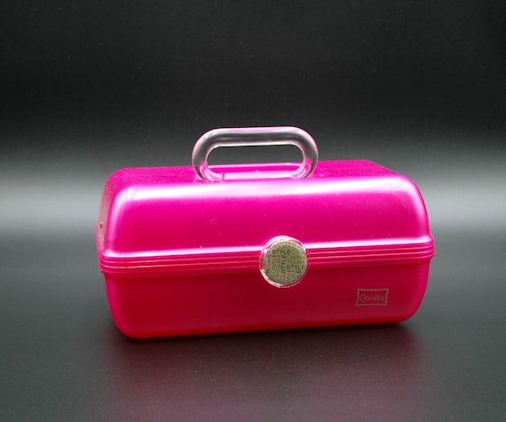 Vintage Caboodle Makeup Case # 2622 Purple Pink Teal Great Condition USA
