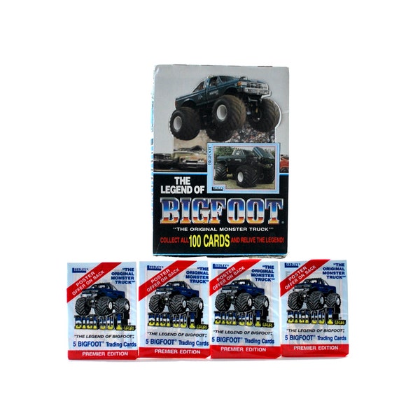 4 packs Bigfoot Monster Truck Trading Cards by Leesley