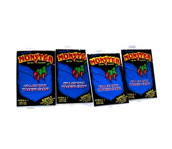 4 Packs Monster in My Pocket Trading Cards 1991 - Etsy