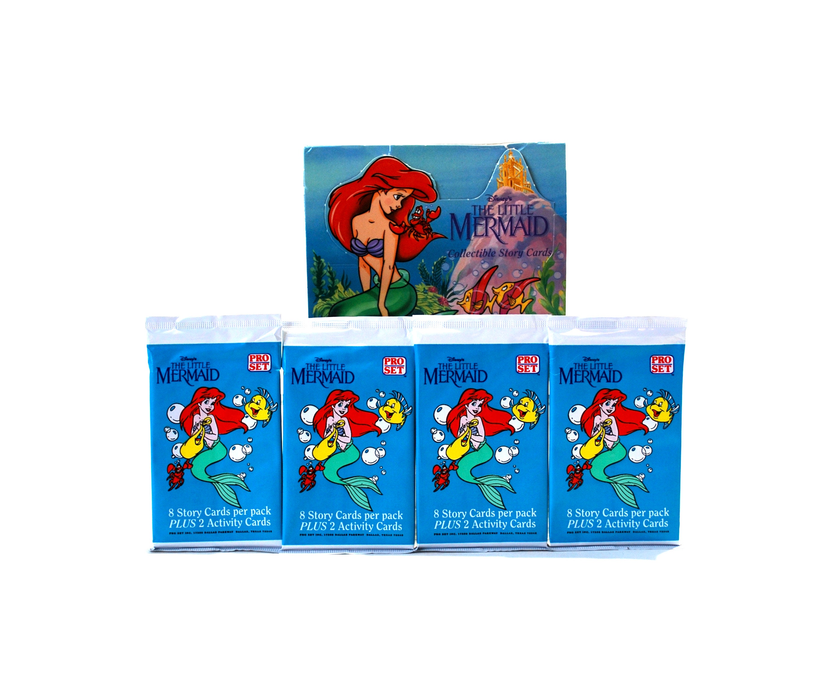 4 Packs the Little Mermaid Trading Cards by Pro Set 1991 Ariel