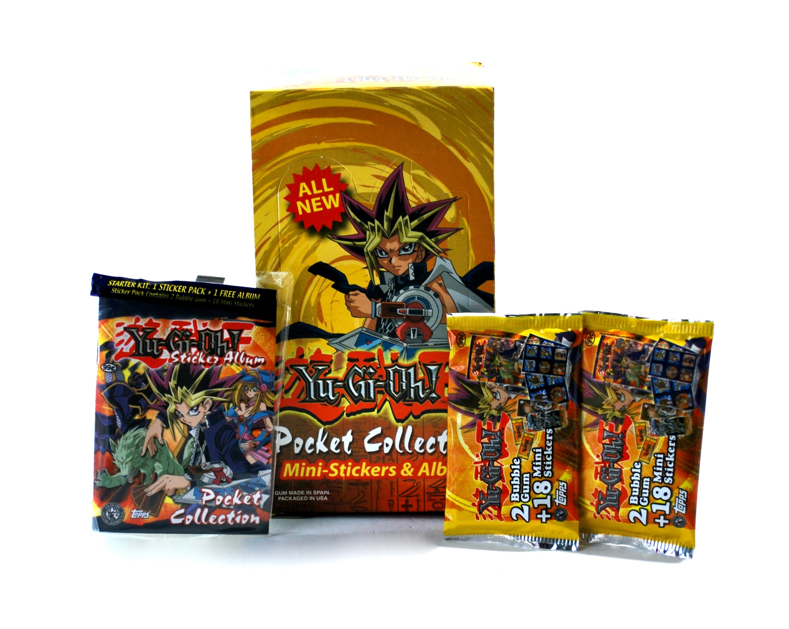 Yu Gi Oh! Pocket Collection Album & 3 Sticker Packs Topps 1996 - Etsy