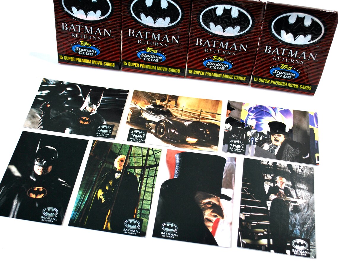 4 Packs of Batman Returns Trading Cards by Stadium Club 1991 Etsy UK