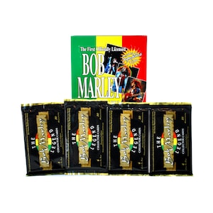 4 Packungen mit Bob Marley The Legend Sammlerkarten Sein Leben, seine Musik und seine Botschaft