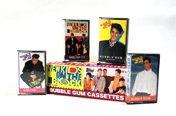 4 New Kids On The Block Bubble Gum Cassette Containers NKOTB