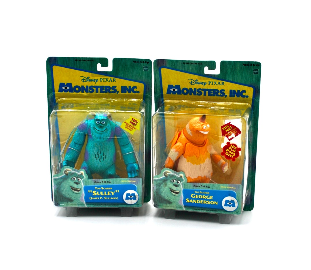 Monsters INC Sulley & George Sanderson Figures Hasbro 2001
