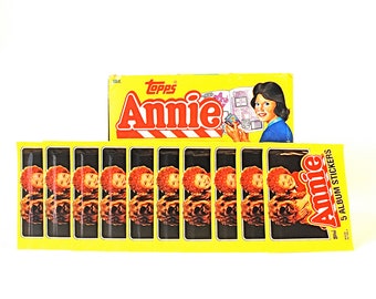 5 packs Annie Stickers by Topps 1981