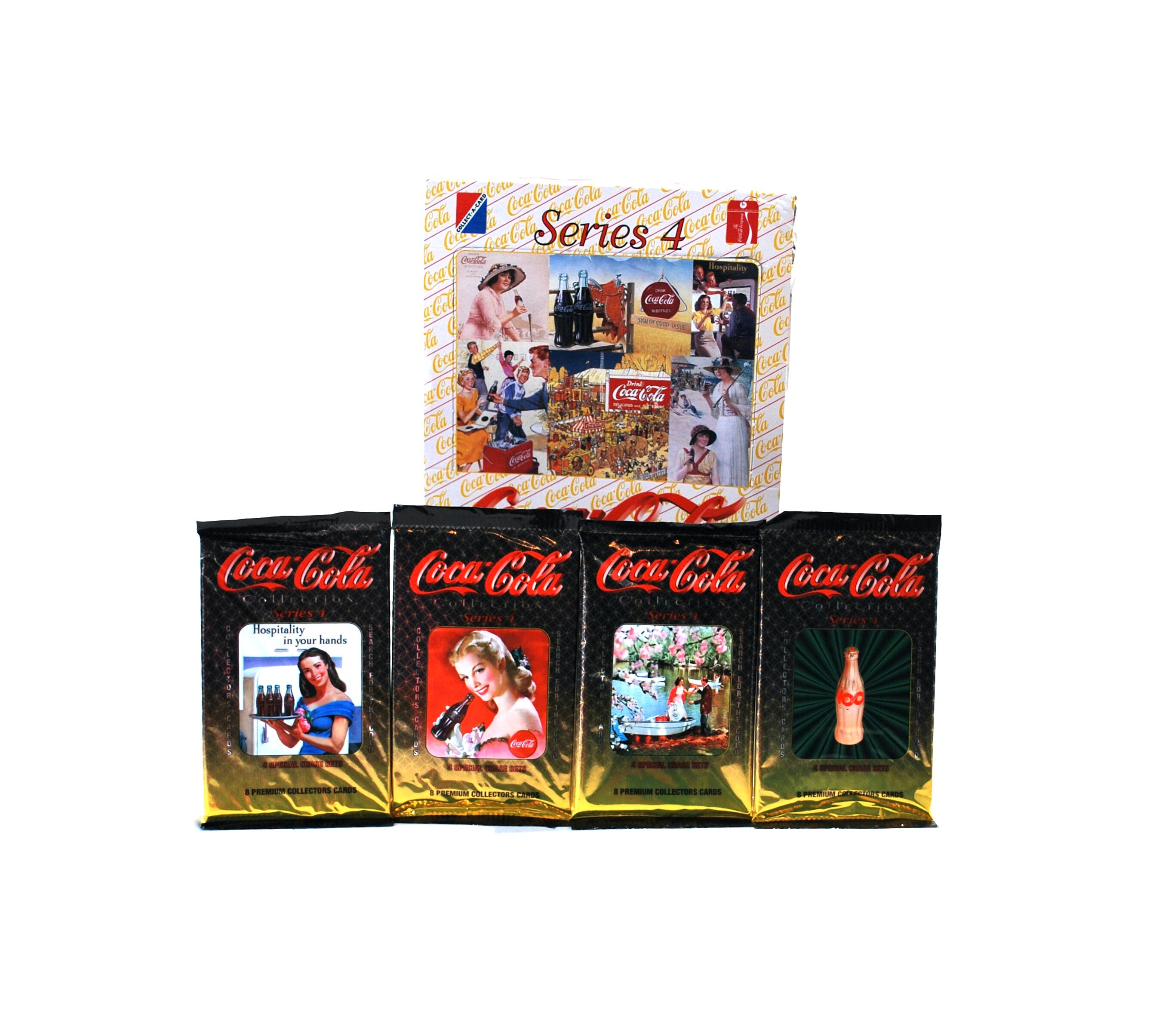 4 Packs of Coca Cola Premium Collector Cards Series 4 Collect A
