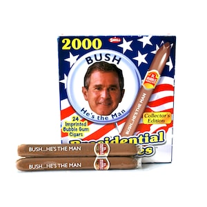 2 George Bush Bubble Gum Cigars by Swell Made in 2000 El Bubble Bubble Gum